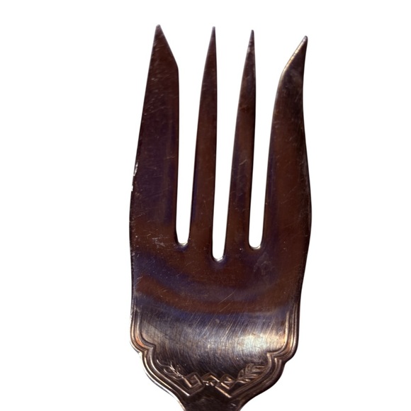 Vintage Silver Serving Spoon & Fork – Rustic Kitchen Decor, Repurpose Lot - Picture 6 of 10